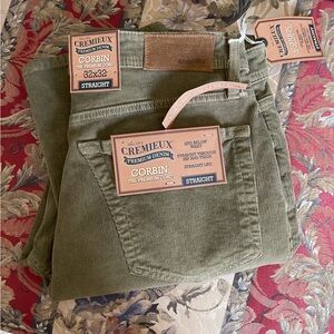 Cremieux Corbin Premium Stretch Cord - Sage Green.  Mens: 32X32.
